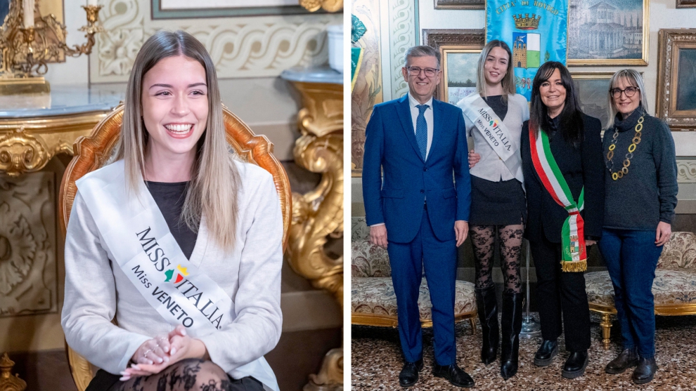 MISS VENETO ALICE ZAMBON RICEVUTA AL COMUNE DI ROVIGO