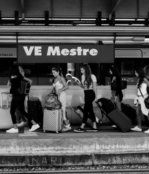 Arrivo in stazione delle 214 prefinaliste